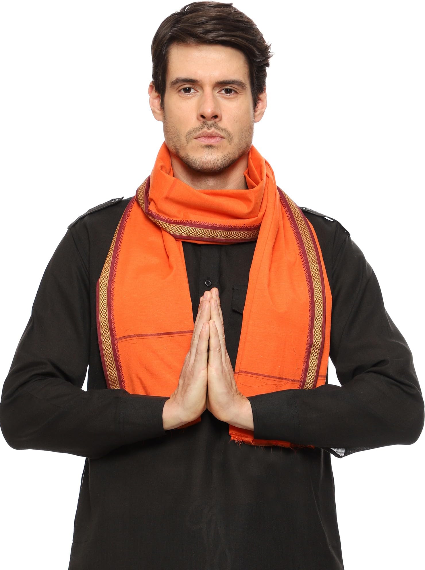 Embroidered Cotton Blend Men Scarf ()_BZ_MS Embroidered Cotton Silk Men Scarf-image-5