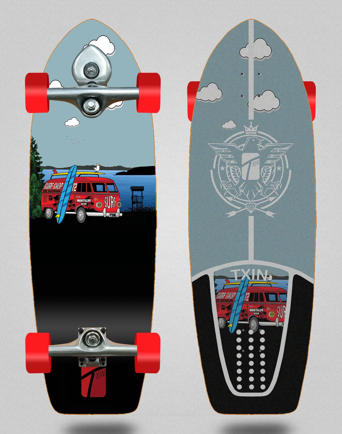Txin Surfskate Complete with Buri Surf Skate Trucks - Montalvo 29