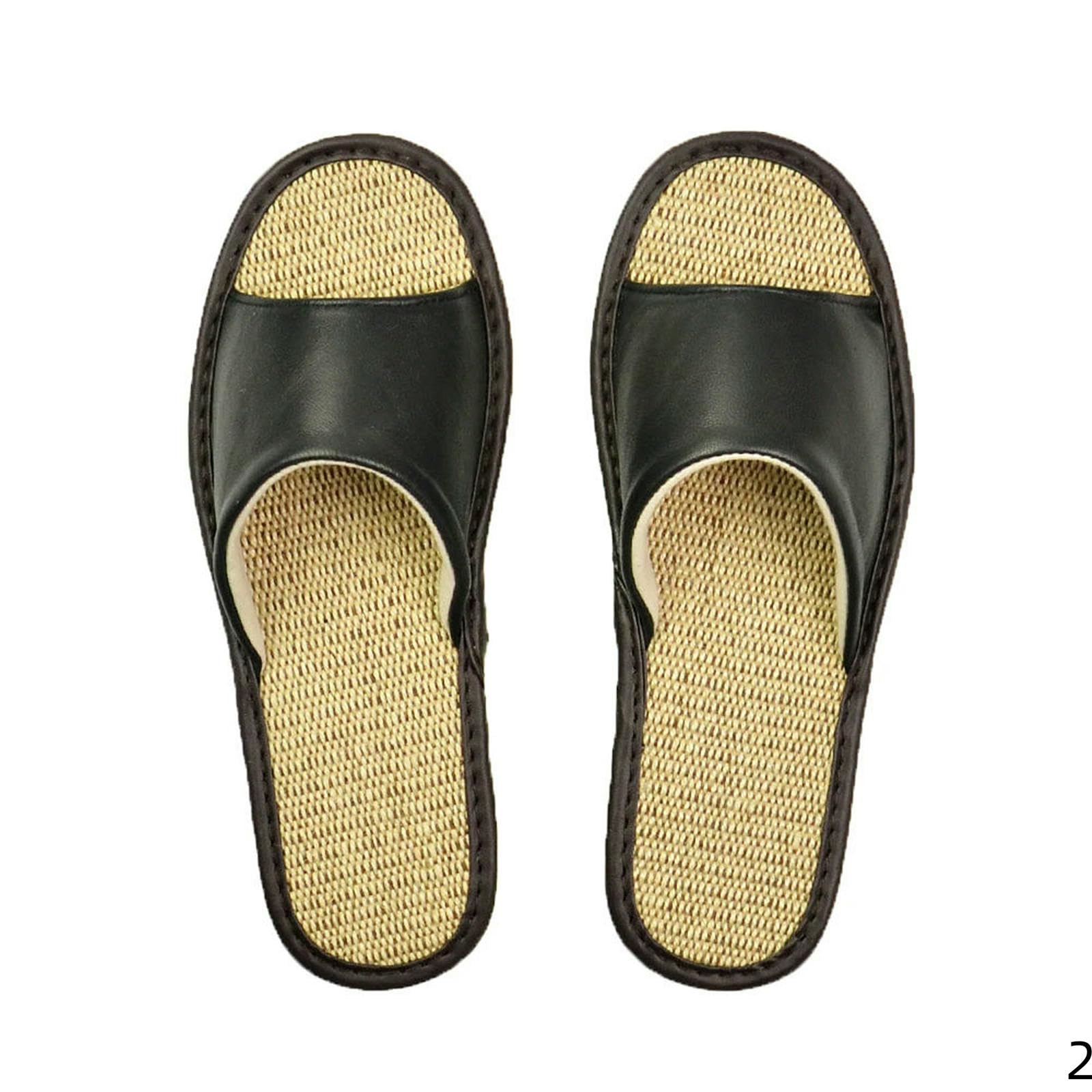 Claquette Hommes Chaussures Été Mode Extérieur Respirable Lin Casual Couple Plage Pantoufles