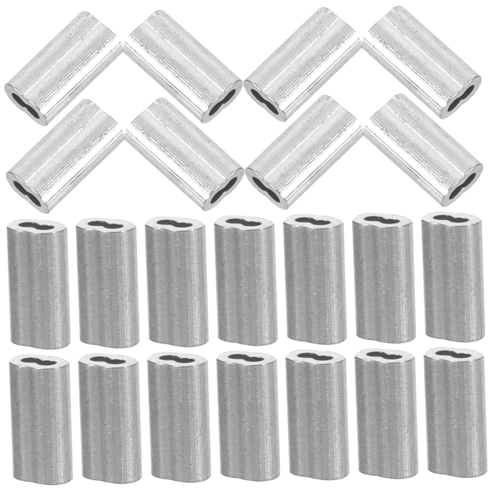 STOBAZA 100pcs Aluminum Wire Rope Chuck Swaging Tool Throttle Cable Ends Wire Crimps Cable Crimps Kit