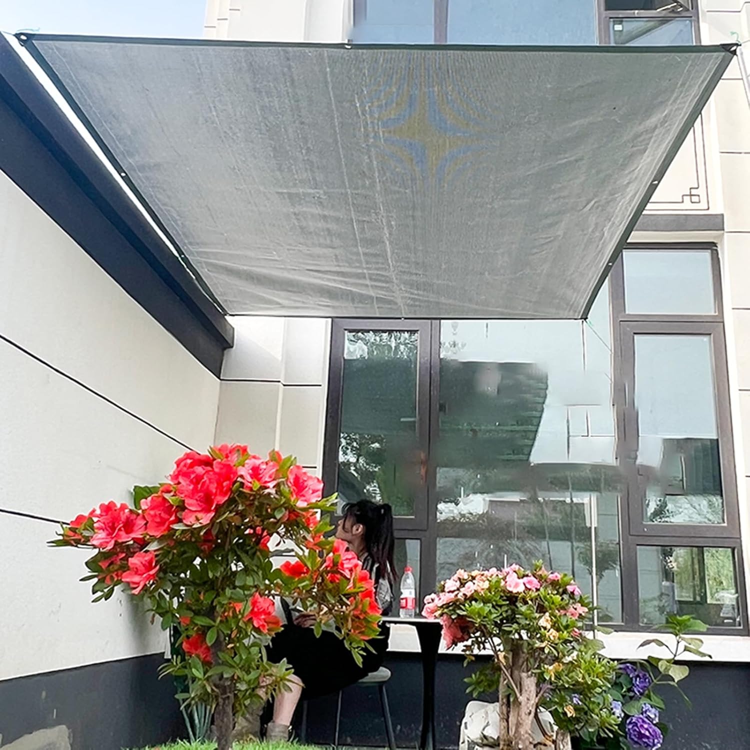 99% Reflective Shade Cloth Sunscreen Fabric,Aluminium Sun Shade Heat Reflective Tent Cover Pergola Canopy Cover,Shade Netting,Shade Net for Beach and Sun Shelters,3 * 7m/9.8 * 23ft