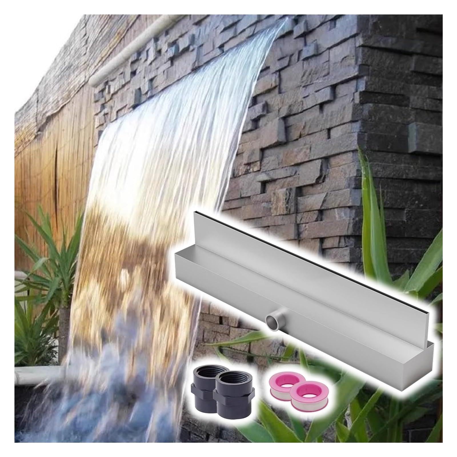 Cascata Spillway Box per stagno e giardino Decor – Attrezzatura per giochi d'acqua per esterni paesaggistica cortile cascate stagno miglioramento bordo