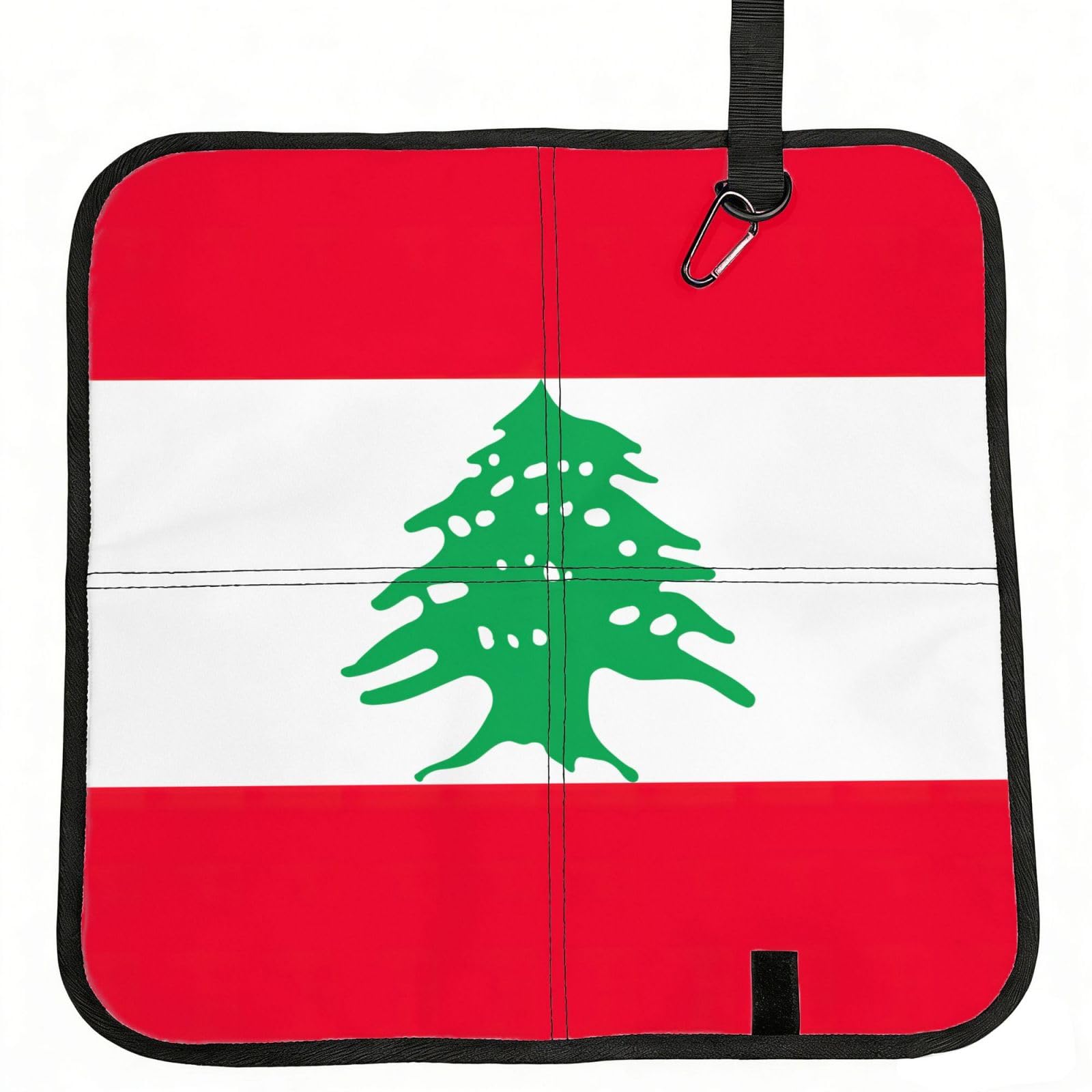 UVBDF Flag Of Lebanon Print Outdoor Sitting Cushion Folding Seat Pad Compact Portable Picnic Bench Cushion Mat