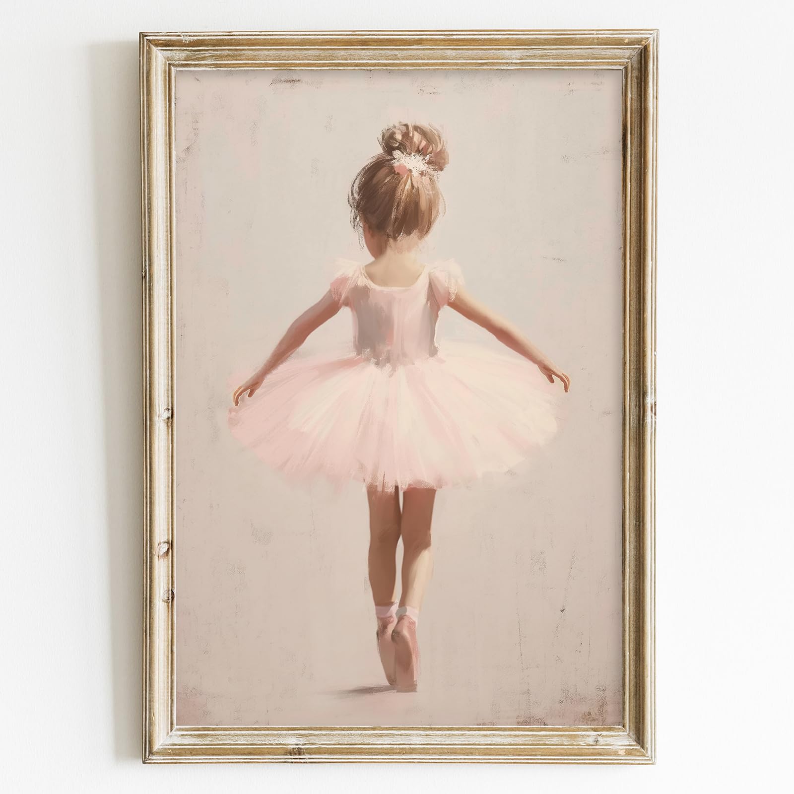 Amazon.com: Ballet Girl Canvas Wall Art Pink Ballet Poster Baby Girl  Nursery Artwork Ballerina Art Print Vintage Dancer Painting Pink Nursery  Pictures Cute Ballerina Wall Art Elegant Dancer Picture 16x24in No Frame: