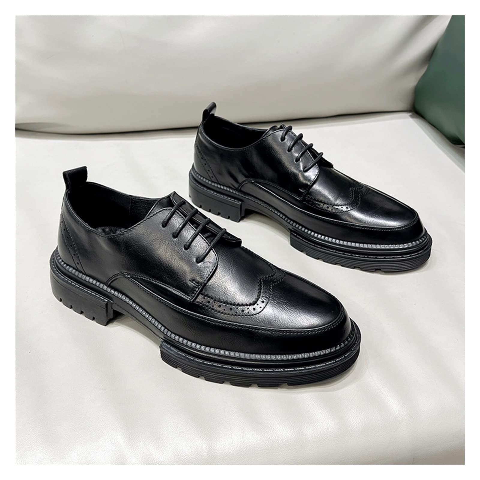 Mocassini Uomo In Pelle Morbida - Scarpe Eleganti Formali Con Punta A Lancia Stile Britannico - Foto 10