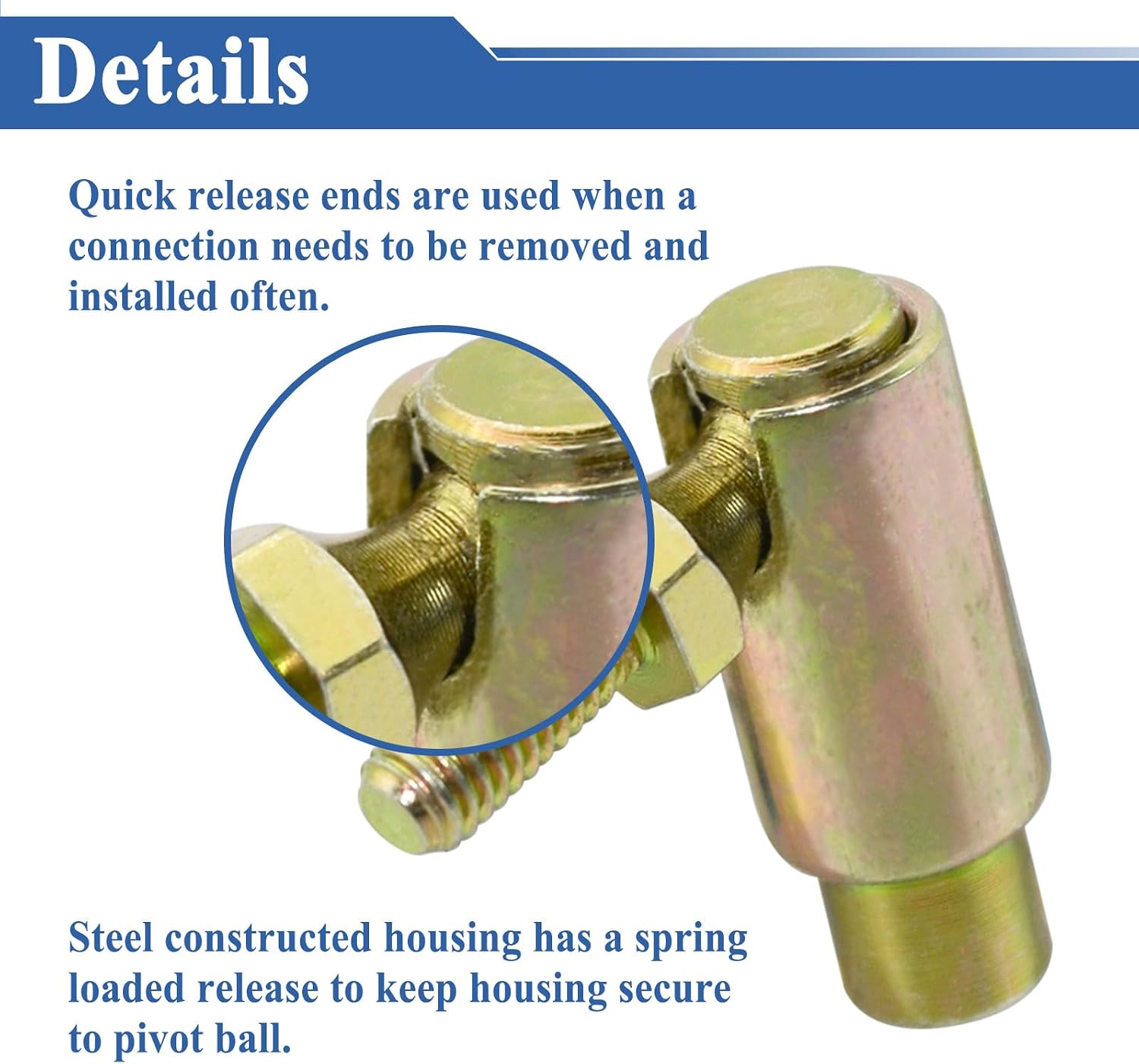 2 Sets Throttle Disconnect for Quick Release Ball Joint, 10-32 Female Thread, Throttle Linkage Adjustment Part