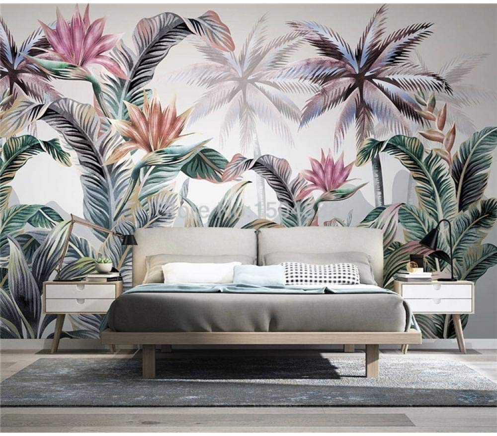 Papier peint personnalisé 3D plante tropicale feuille murale salon TV 430x300