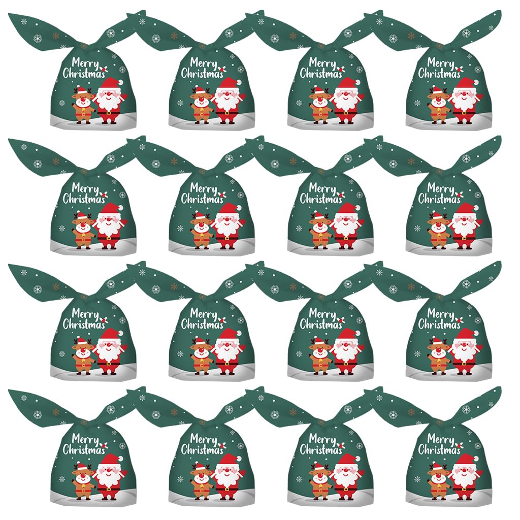 HASTHIP® 50Pcs Christmas Gift Bags Small Medium Size Christmas Decorations Return Gift Bags for Kids Birthday Holiday Party Reusable Gift Packing Bag for Xmas Party Favors – Green HASTHIP® 50Pcs Christmas Gift Bags Small Medium Size Christmas Decorations Return Gift Bags for Kids Birthday Holiday Party Reusable Gift Packing Bag for Xmas Party Favors – Green