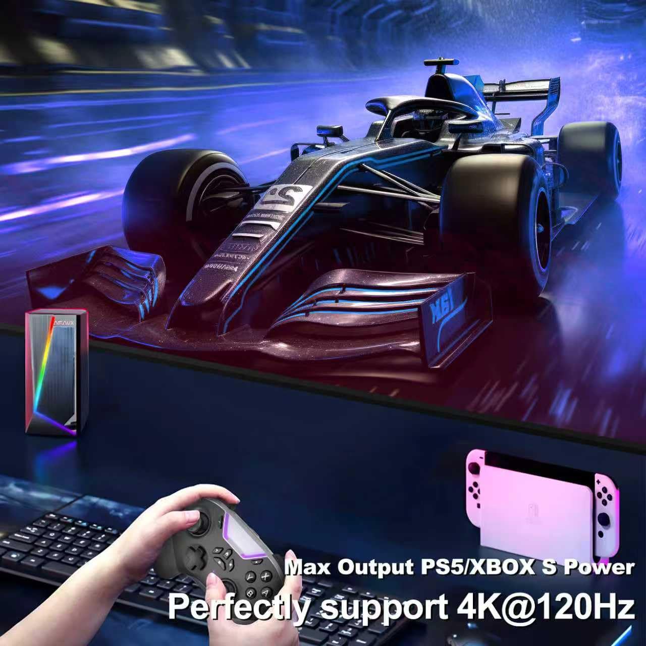 8K 10K 16K HDMI2.2 Cable , 96Gbps Ultra High Speed HDMI2.2 Cable 16K@30Hz 10K120Hz 8K@60Hz 4K@240Hz Cord, HDCP 2.3 & HDR10 eARC for Compatible with PS5/Xbox /Roku TV/Gaming PC/Blu-ra (HDMI2.2 16K 1M) - Image 5