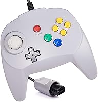 Vista 1 de KIWITATA Retro N64 Mini Controller, Mini N64 Wired Remote Game Pad Upgraded Joystick Controller for Classic N64 Video Console (Gray)