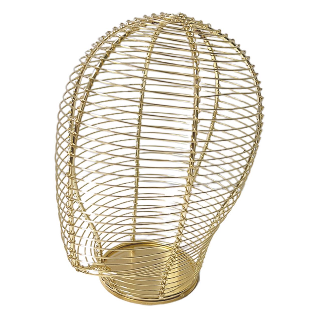 Perchero Resistente Metálico Diseño Dorado para Sombreros y Gorras Almacenamiento Único, Soporte en Tiendas y Supermercados