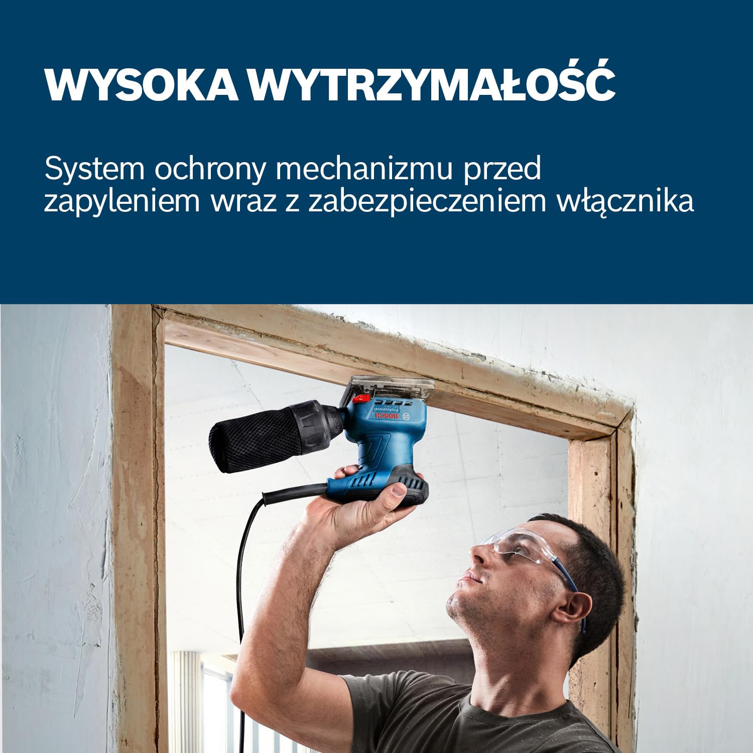 Bosch Professional: szlifierka oscylacyjna GSS 140 (silnik 220 W, poziom drgań 3,4 m/s2, worek na pył, płyta dziurkująca, papier ścierny C411)