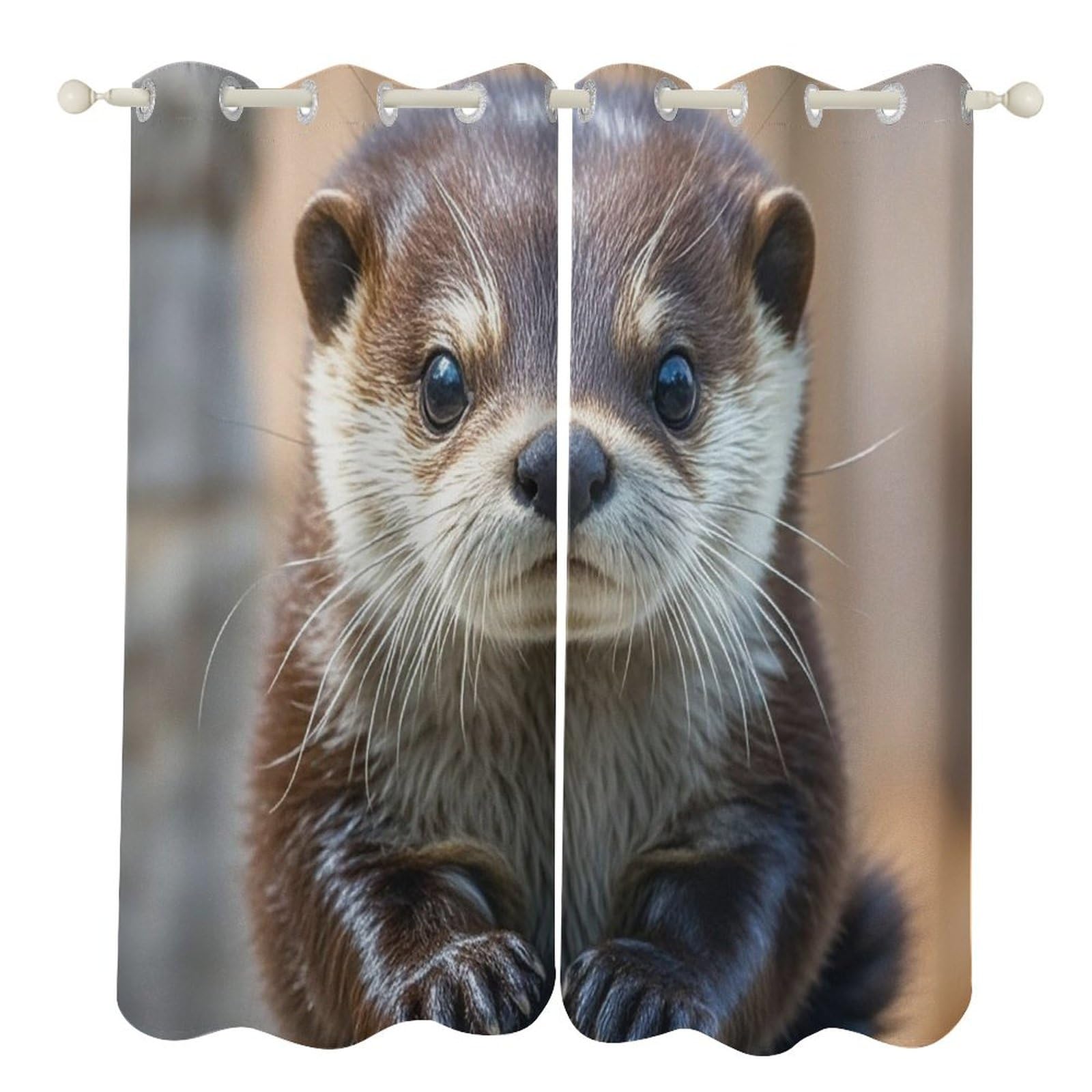 Rideaux occultants loutre anti-lumière et froid pour votre salon