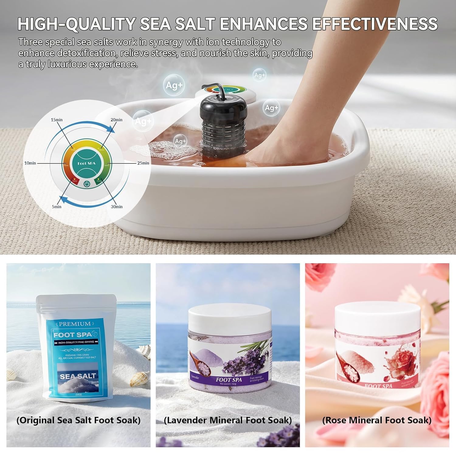 Máquina de desintoxicación iónica para baño de pies con lavabo, controlador