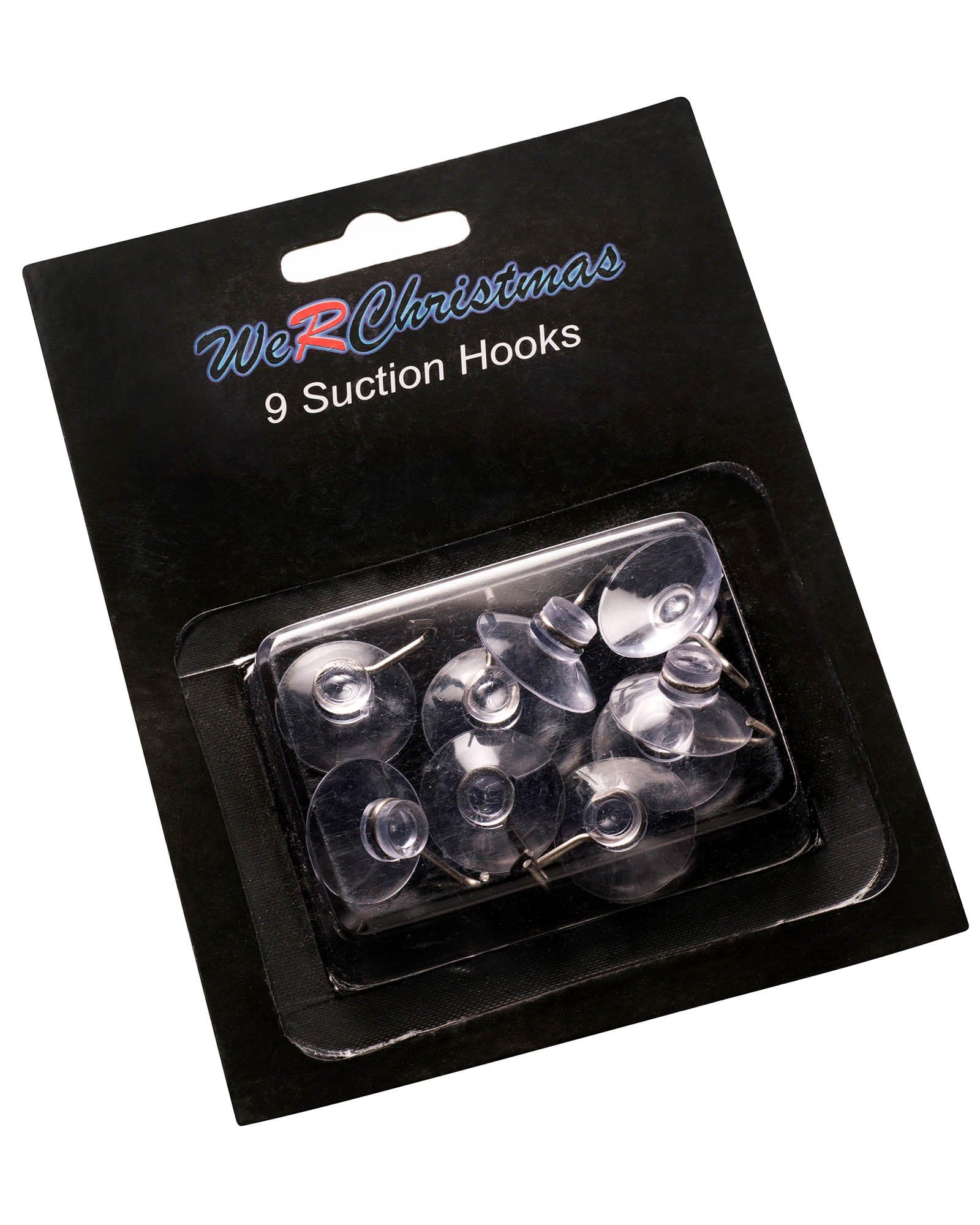 WeRChristmas Suction Hooks, Pack of 9, 2cm