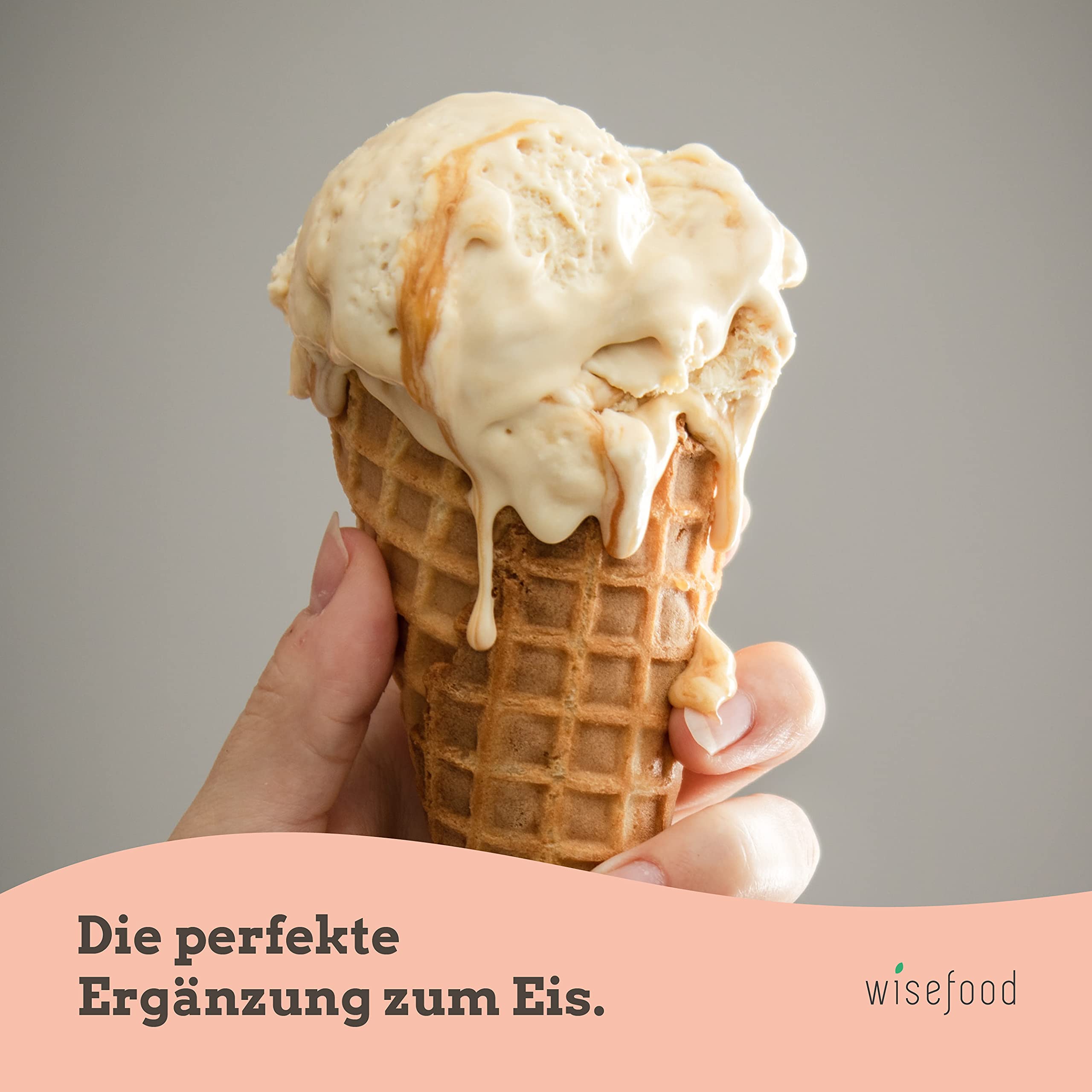Wisefood Waffelhörnchen - 282 Stück essbare Eistüten 14,5cm ∅ 6cm - Süße Waffeltüten vegan für 1-2 Kugeln Eis - Knusprige Eishörnchen in bester Eisdielen Qualität