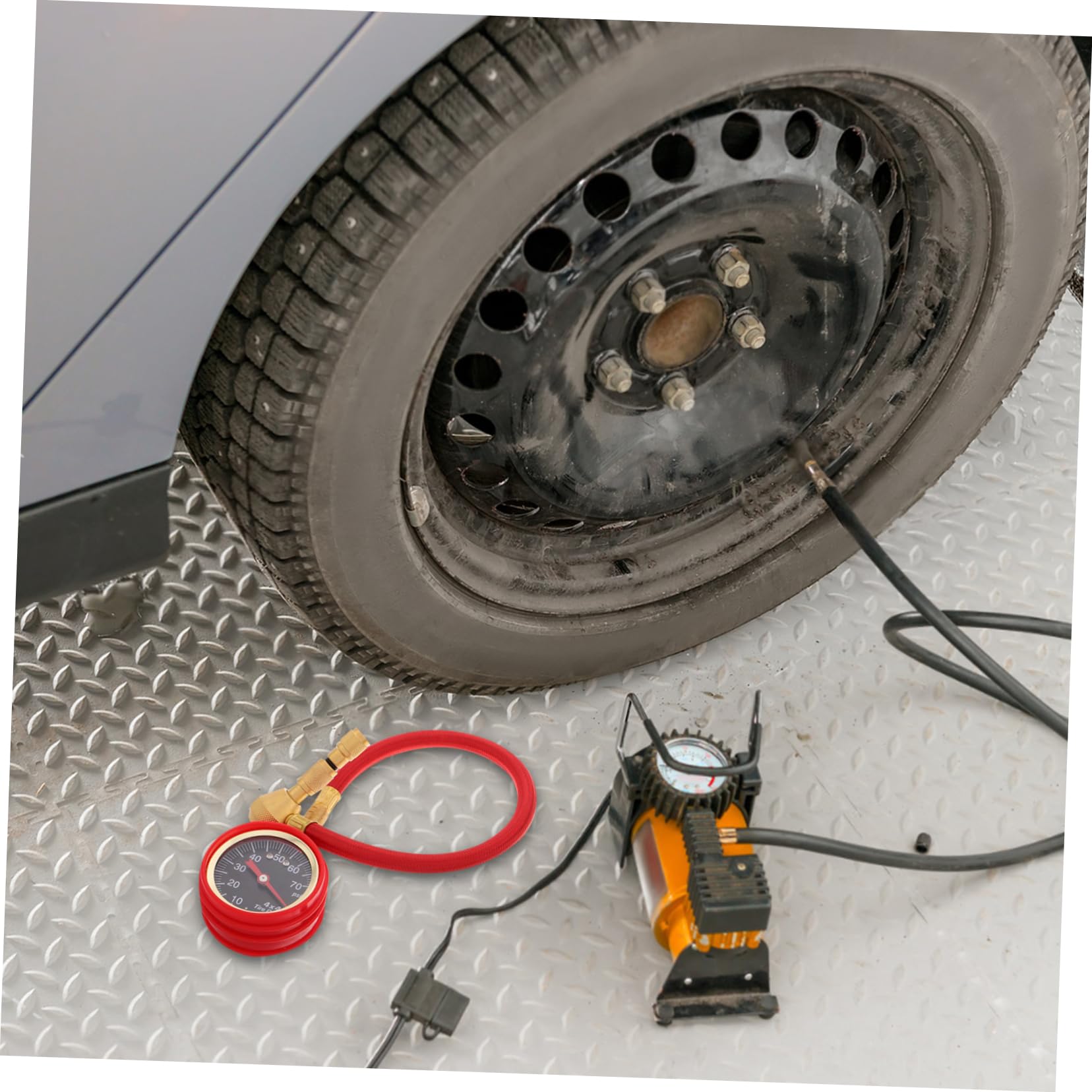 Healifty Manomètre de Pression pour Pneus Voiture Instrument de Mesure Précis Lecteur de Pression des Pneus