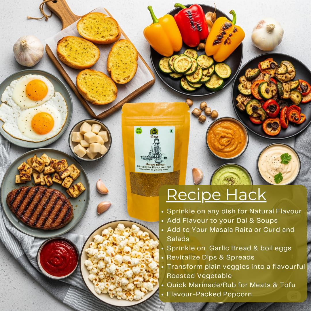 Gauraaj Handgrounded Mustard Flavored Salt – 250g | Organic Himalayan Pahadi Pisyu Loon Seasoning | Perfect for Spicing Up Your Dishes | No Preservatives & Chemical Free | Sourced from Uttarakhand - Image 7 thumbnail