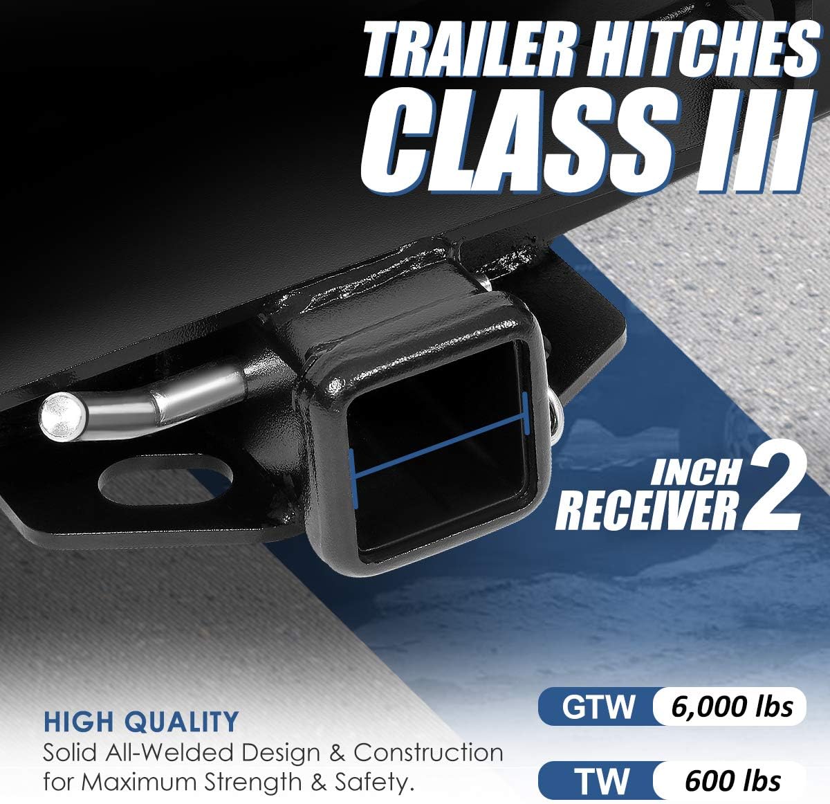 Auto Dynasty 2 Inches Class 3 Trailer Hitch Receiver Compatible with Lincoln Mark LT Ford F-150 F150 06-08