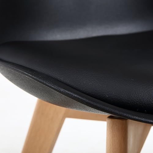 Miniatura 8 de NOBPEINT Sillas de comedor de mediados de siglo, juego de 4 (negro) negro, (Black Set of 4),Negro juego de 2,blanco, set de 2,Juego de 4 unidades de