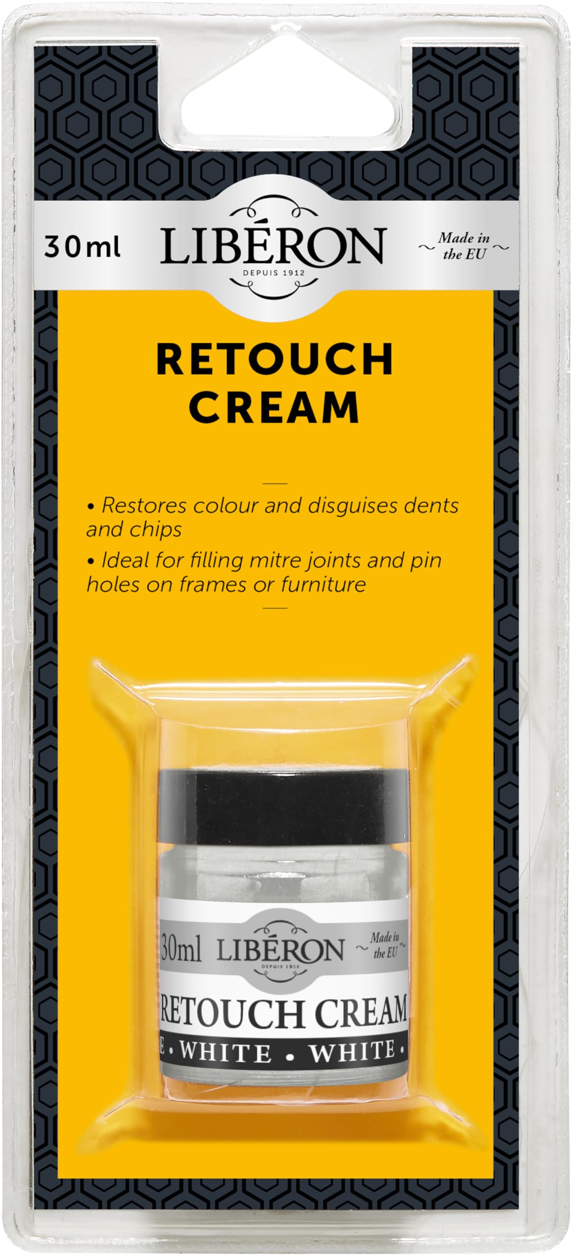 Libéron Retouch Cream - Hides Scratches & Scuffs - Restores Colour - Easy to Apply - White - 30ml