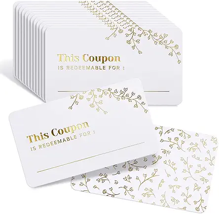 50 Blank Coupon Cards - for Him, Her,...