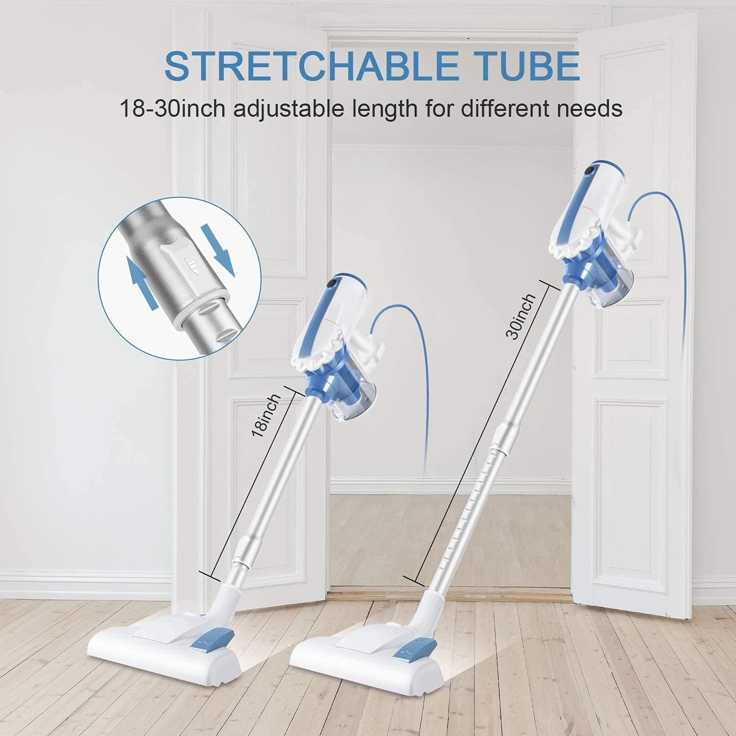 SINCHER Stick Vacuum Cleaner Corded with 17KPa Handheld Vacuum Powerful