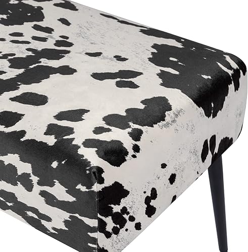 Miniatura 88 de DUHOME Banco otomano tapizado con botones, banco tapizado para dormitorio, reposapiés, banco de acento para entrada, comedor, sala de estar, Negro