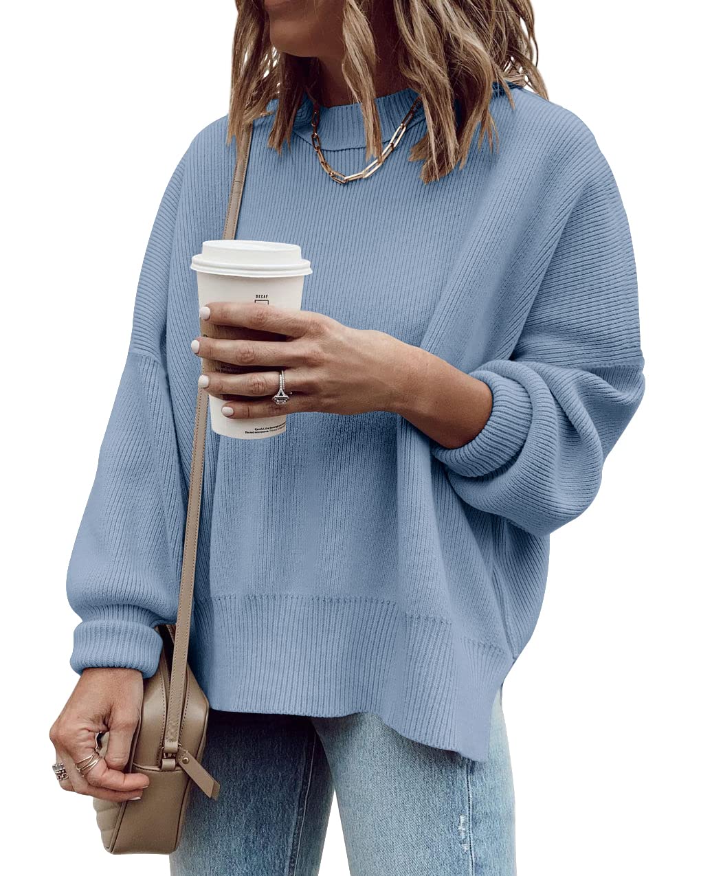 Imily Bela Oversized Ribbed Knit Tunic Sweater - Image 6