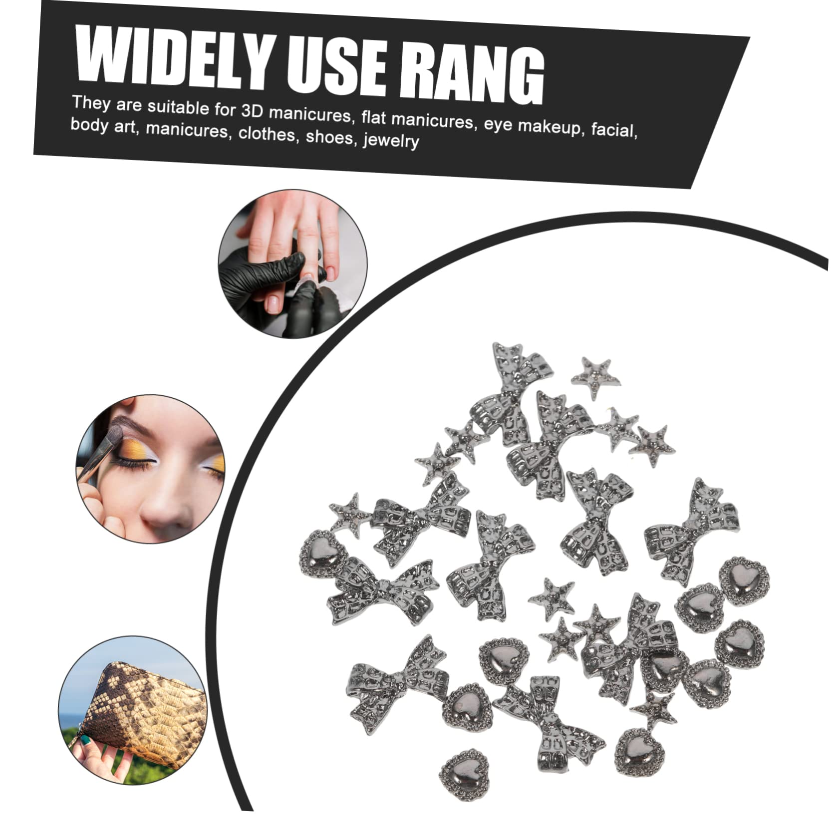 5 Set Accessori Per Unghie Decorazione Delle Unghie Uv Unghia Fabbricazione Dito Kit Unghie Decorazioni Per Unghie Strumento Decorativo Per Unghie Lega Argento 30 Pezzi * 5