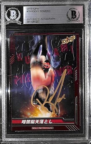 Rocky Romero Signed 2015 Bushiroad New Japan Pro Wrestling Card BT12079R BAS COA - Wrestling Cards