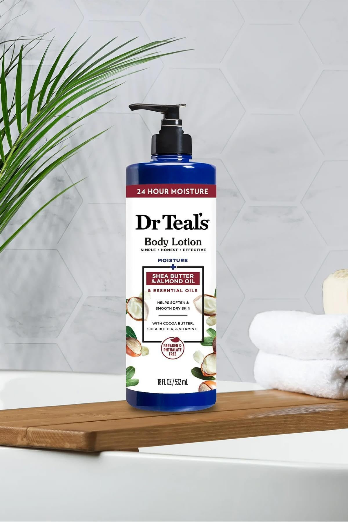 Dr Teal's Dr Teals Shea Butter & Almond Oil Nemlendirici Vücut Losyonu 532ML, 810106613154
