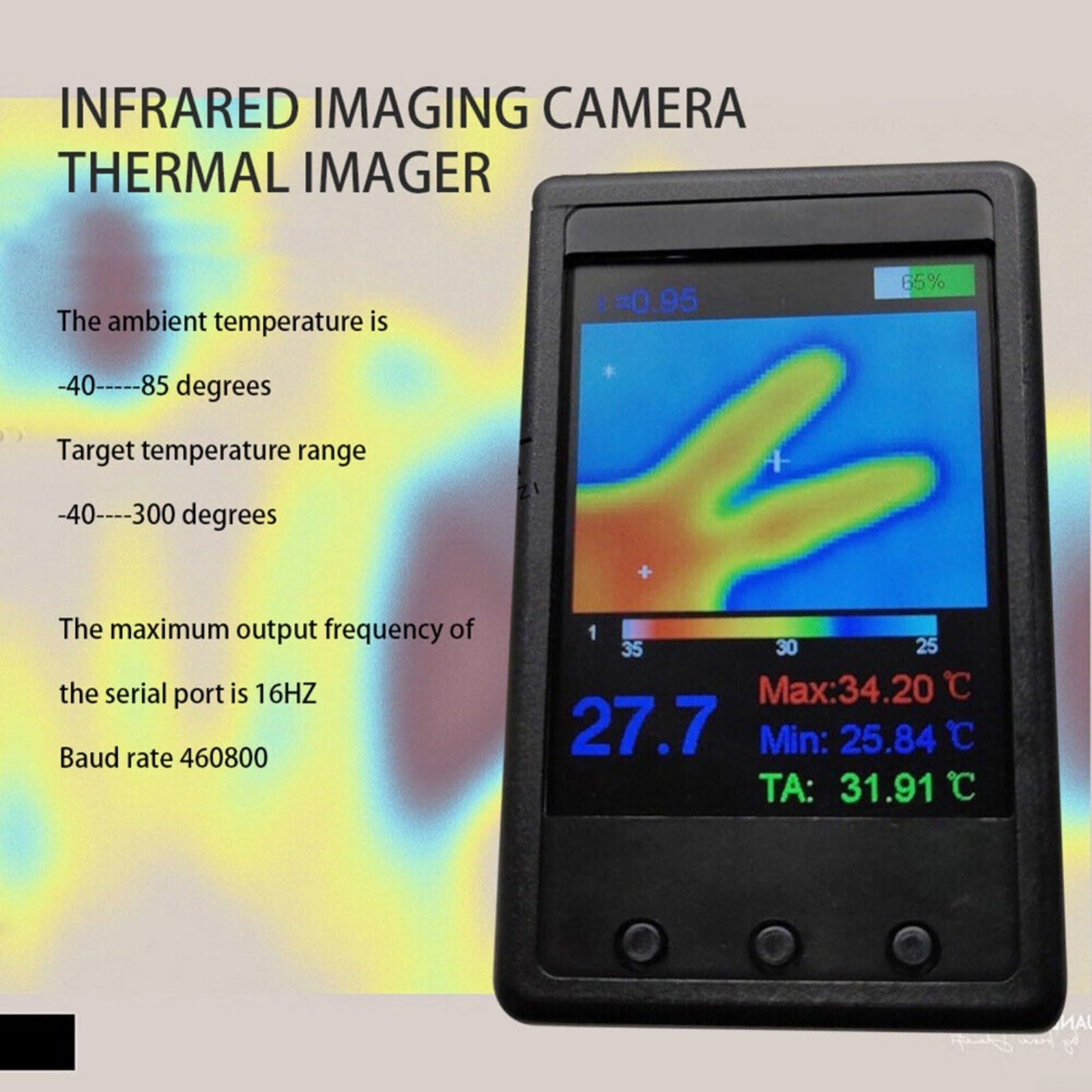Caméra thermique avec écran LCD de 2,4 pouces pour PCB et pièces de voiture