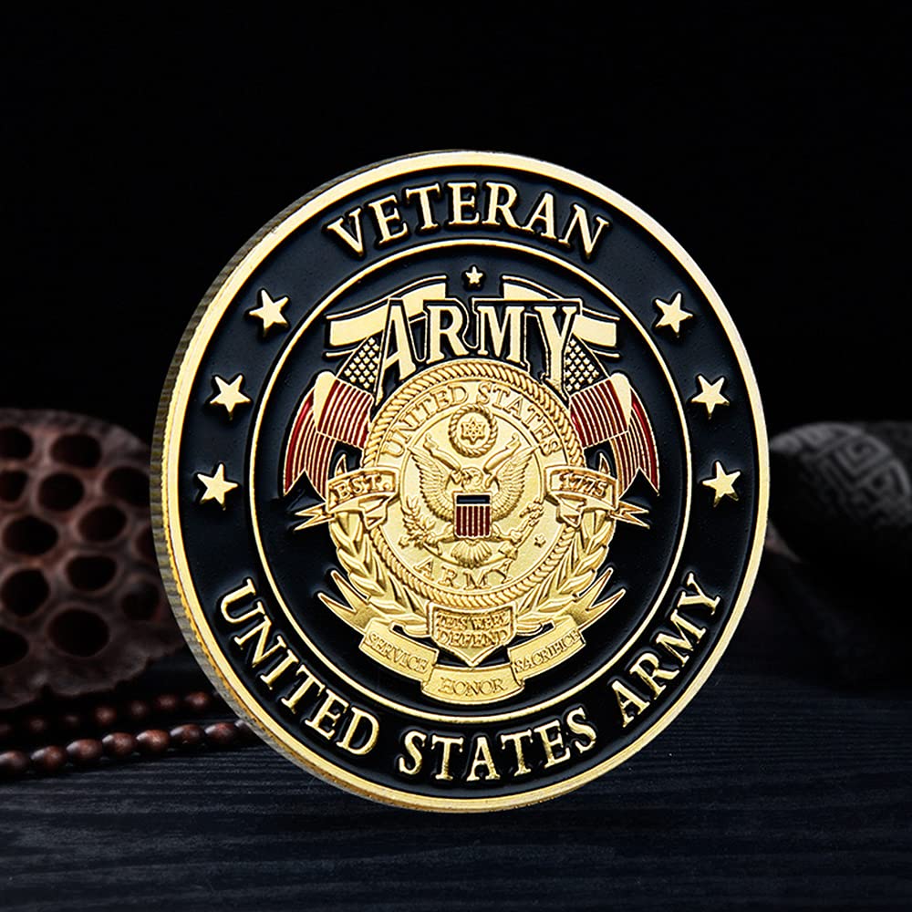 Amazon.co.jp: 2個 米国陸軍退役軍人 ミリタリーチャレンジコインコレクション アーミーギフトバッジ 記念コイン : ホビー
