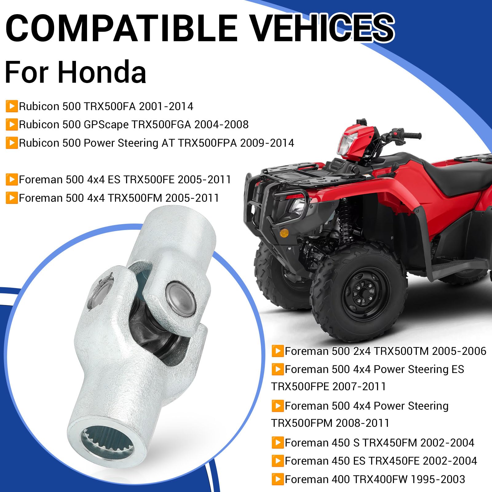 Foreman 500 Parts Drive Shaft U-Joint Yoke 40210-HN7-010 For Honda Foreman  TRX 300-