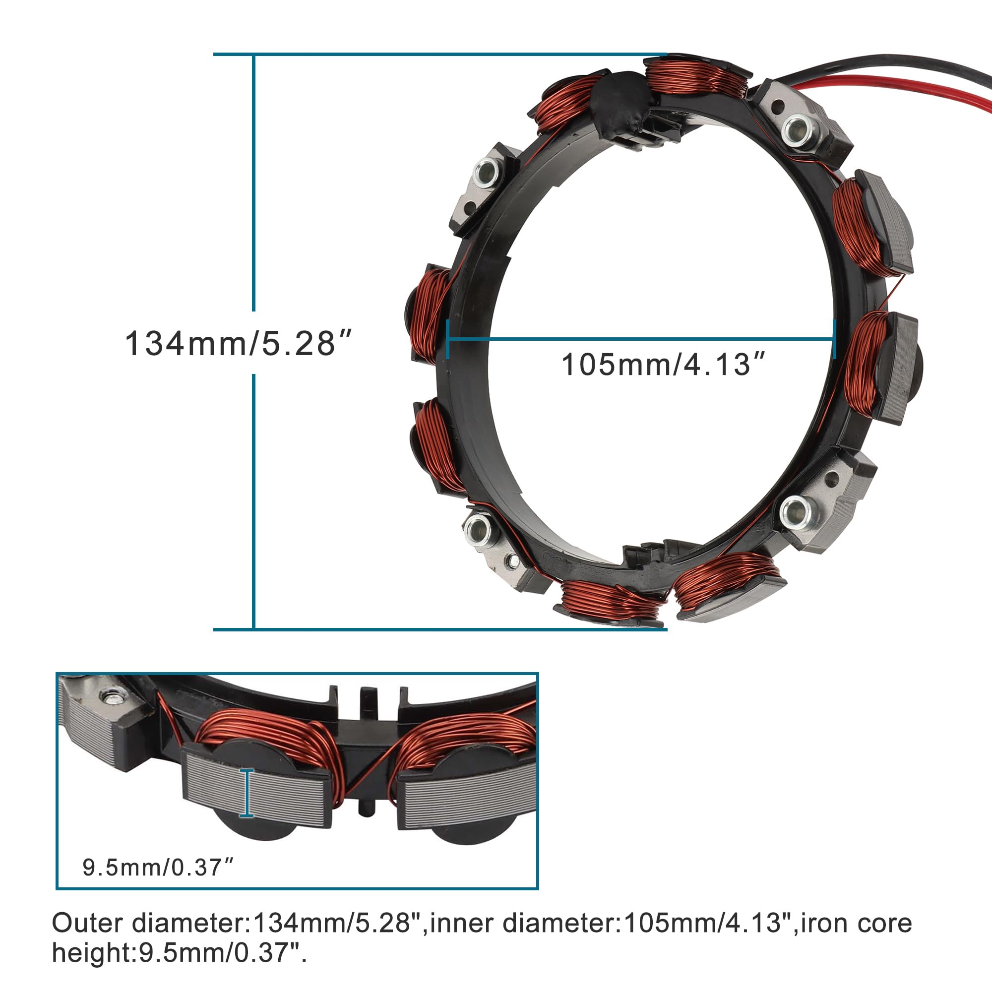 GOOFIT Générateur Magneto Alternateur Bobine Stator Remplacement pour dual circuit 696459 393800 691063 393474