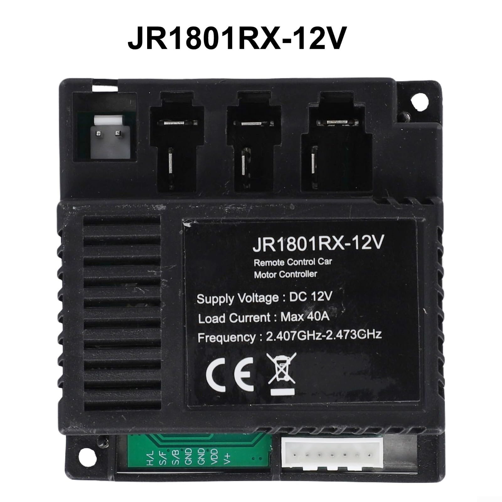 JR1801RX 12V Empfänger für Kinder Elektroauto mit 2.4G Funkfernbedienung, 7-Pin Steuerbox kompatibel mit Wellye RC Fahrzeugen, Ersatzteil für elektrische Spielzeugautos(JR1801RX 12V Receiver)