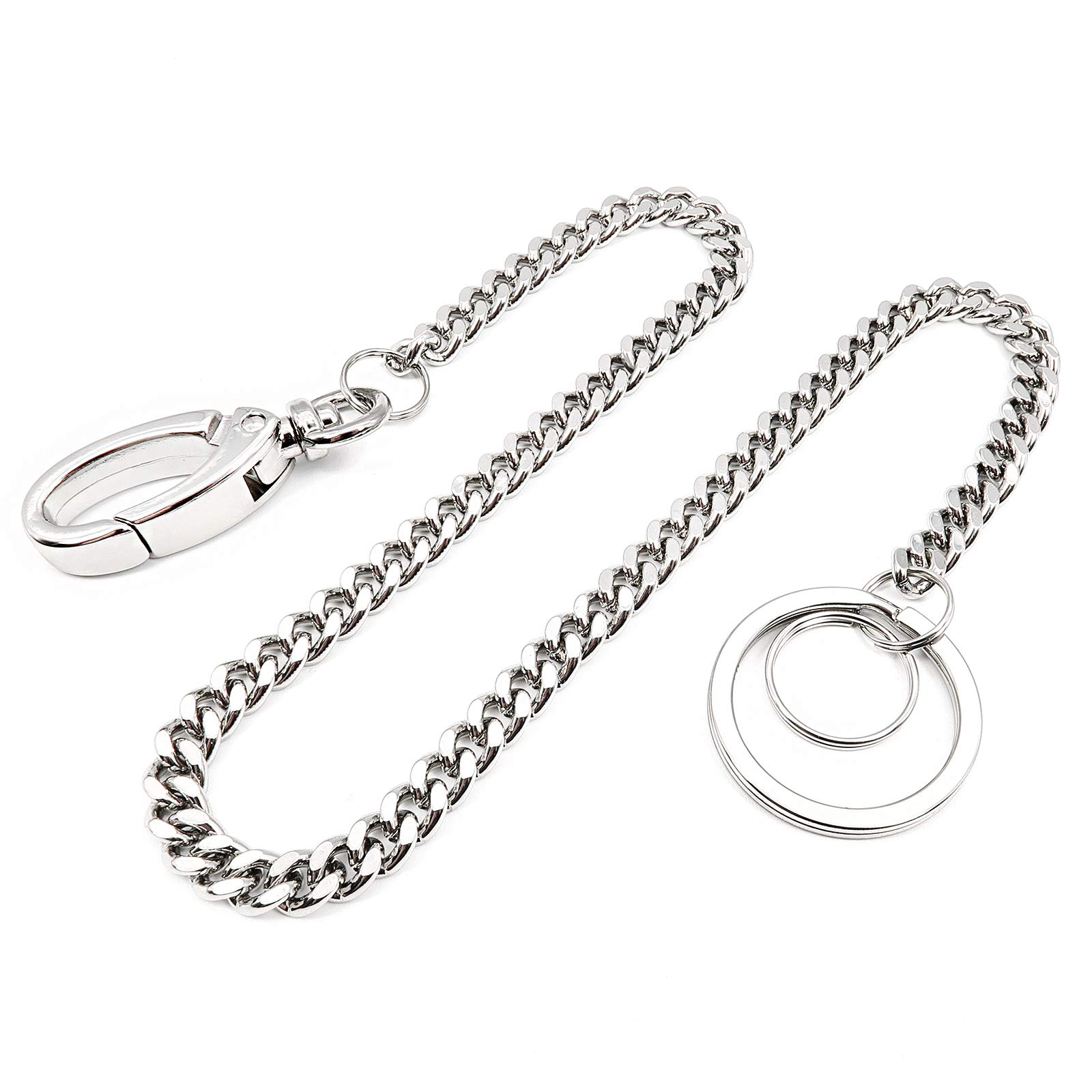 Newtro, Men Women Boys Girls Biker Motorcycle Pants Jeans Punk Long Wallet Chain Keychain Black Gold Silver 26 Styles