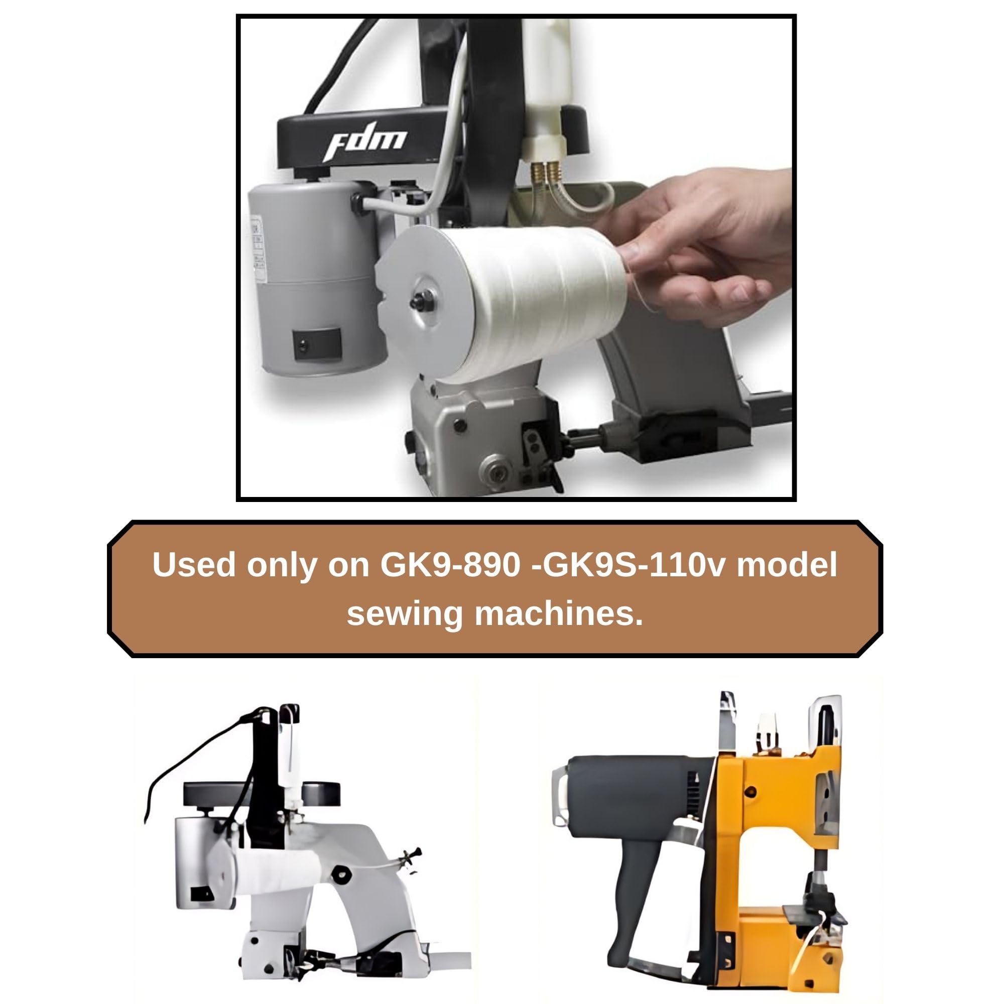 Filo da cucito resistente per mini macchine per chiudere borse, disponibile in 3, 6 e 12 rotoli, ad alta resistenza, di lunga durata, compatibile con macchine da cucire elettriche per borse portatili