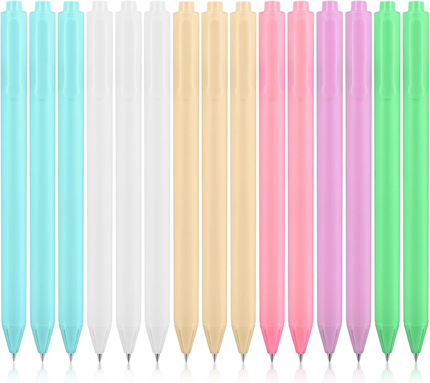 cobee® 15 Pcs Pastel Ballpoint Pens, 0.5mm Retractable Gel