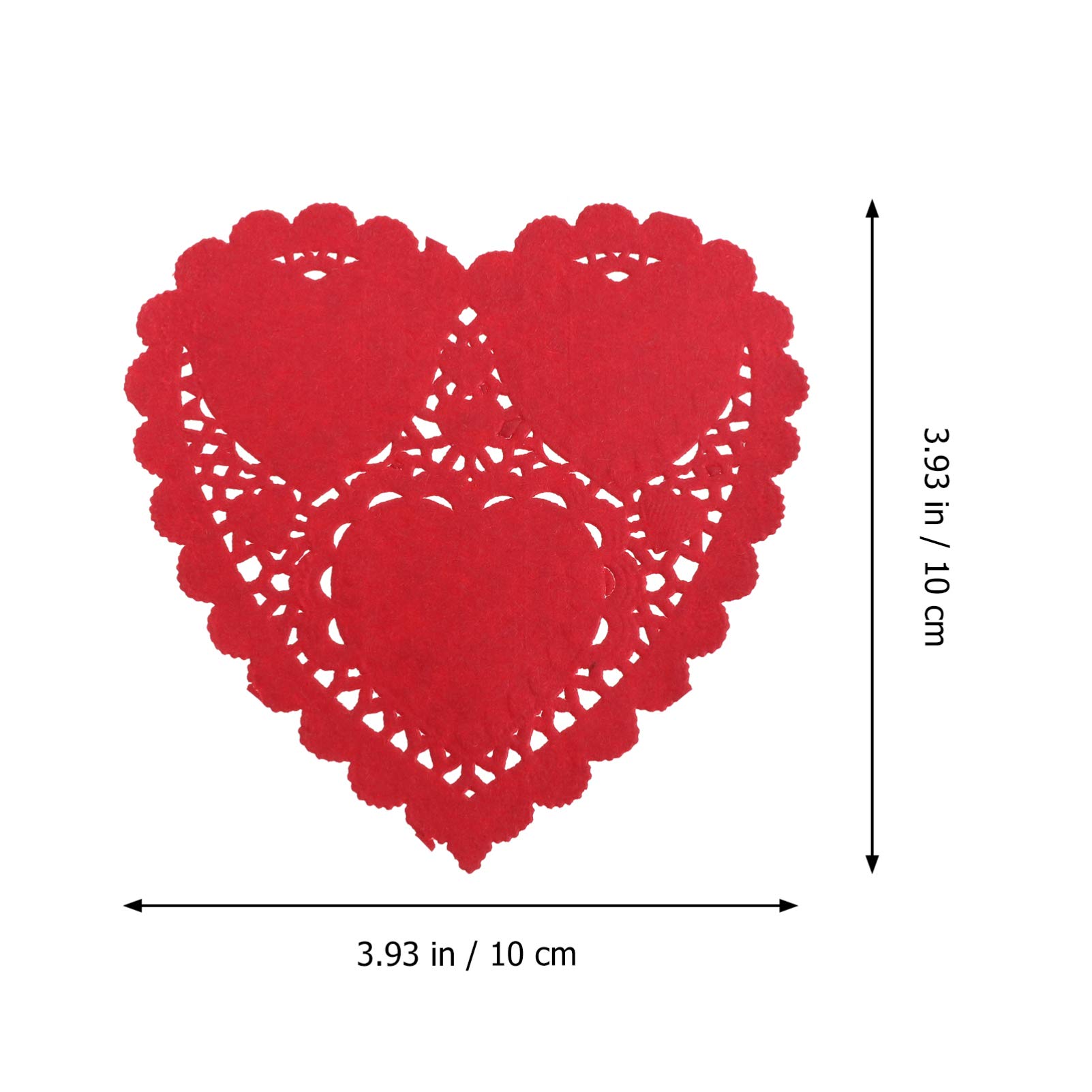 Cabilock Oil-absorbing Paper Pad Heart Table Doilies 300 Sheets Mini Coasters for Party