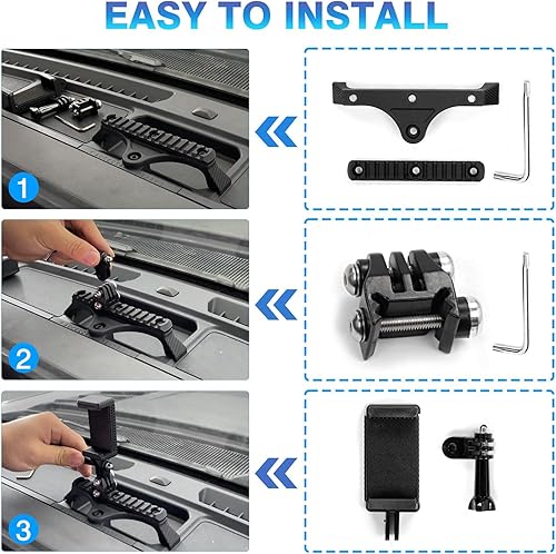 Miniatura 7 de Soporte de teléfono para automóvil Ford Bronco 2021-2025, soporte de teléfono celular Picatinny Rail Bronco para iPhone, Samsung, Moto, LG y otros