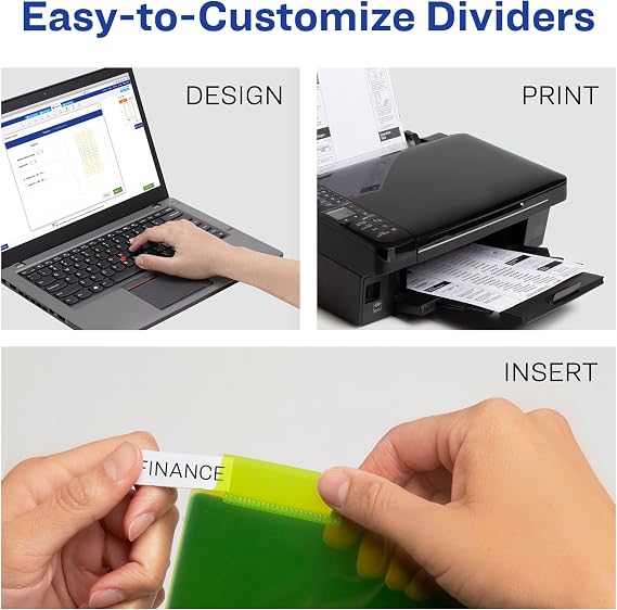 Avery Plastic Dividers, Insertable Big Tab, 5-Tab, Multicolor, 1 Set