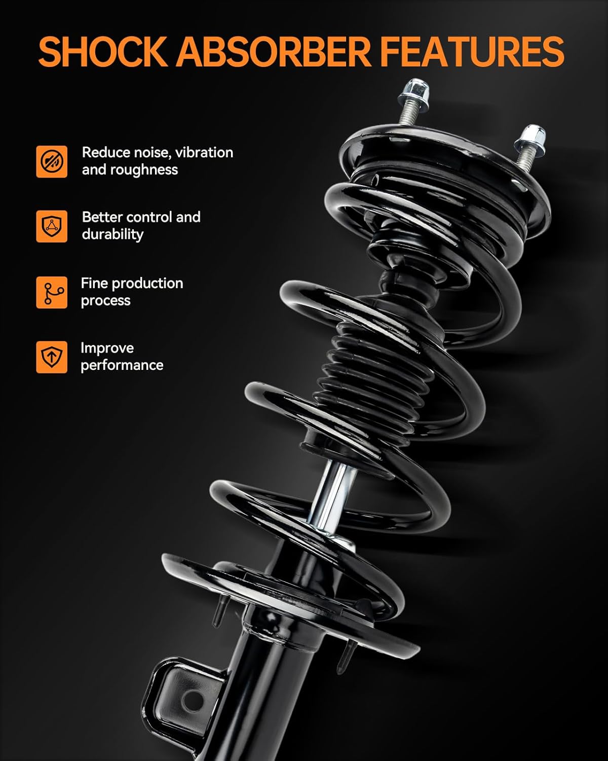 SIZZER Front Complete Strut Assembly and Shocks with Coil Spring Assemblies Fits for 2012-2013 Focus FWD 2.0 L 172522 172523 2 PCS