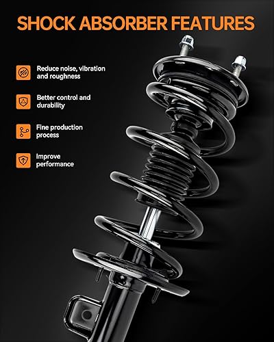 Miniatura 4 de Conjunto completo de puntal delantero y amortiguadores con conjuntos de resortes helicoidales para Wrangler 4WD 1997-2006 4.02.42.5 L 37026 * 2 2