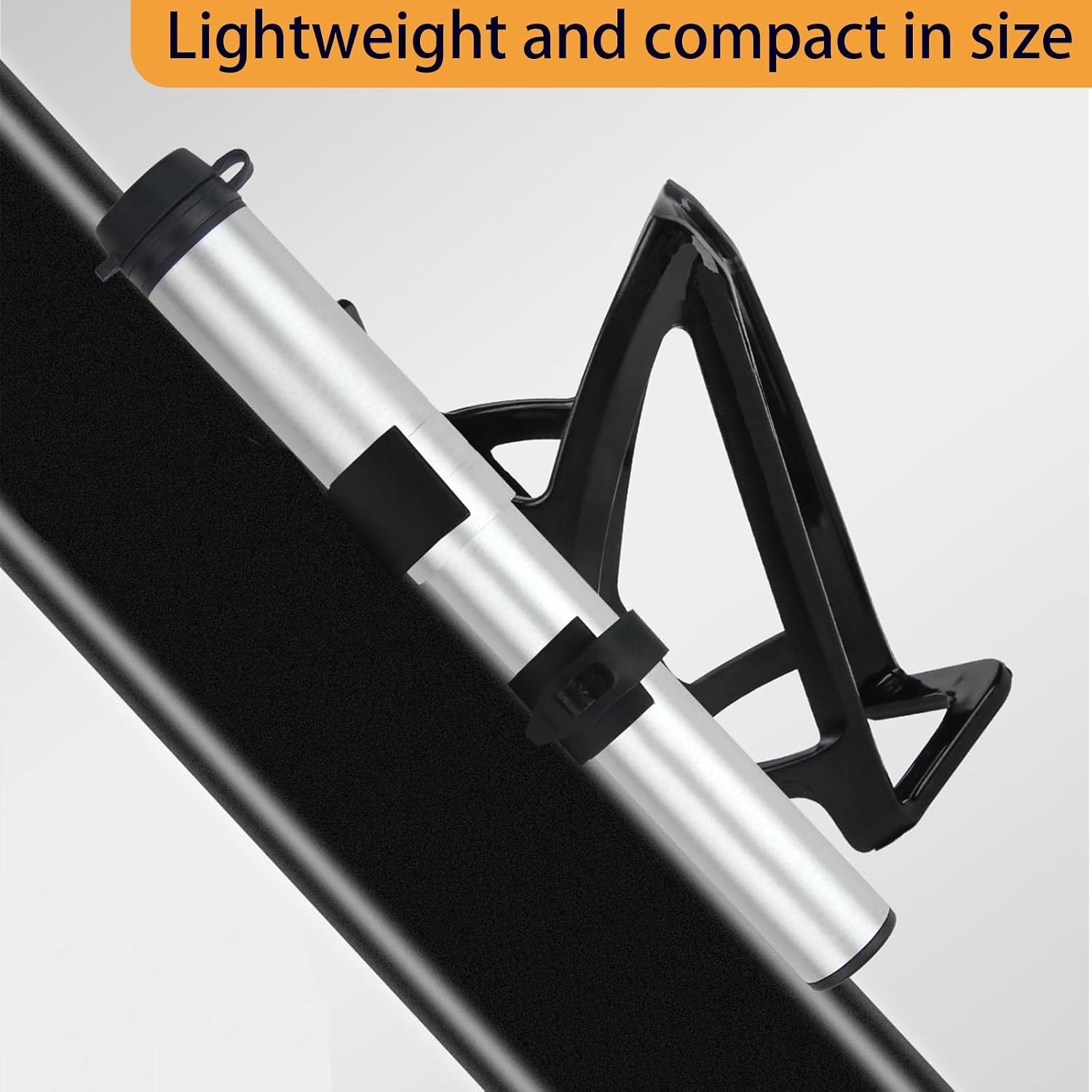 Mini Bike Hand Pump, Portable Bicycle Tire Pump with Aluminum Alloy Body, Presta & Schrader Valve Compatible, Compact Manual Pump for Road, Mountain & E-Bike Use