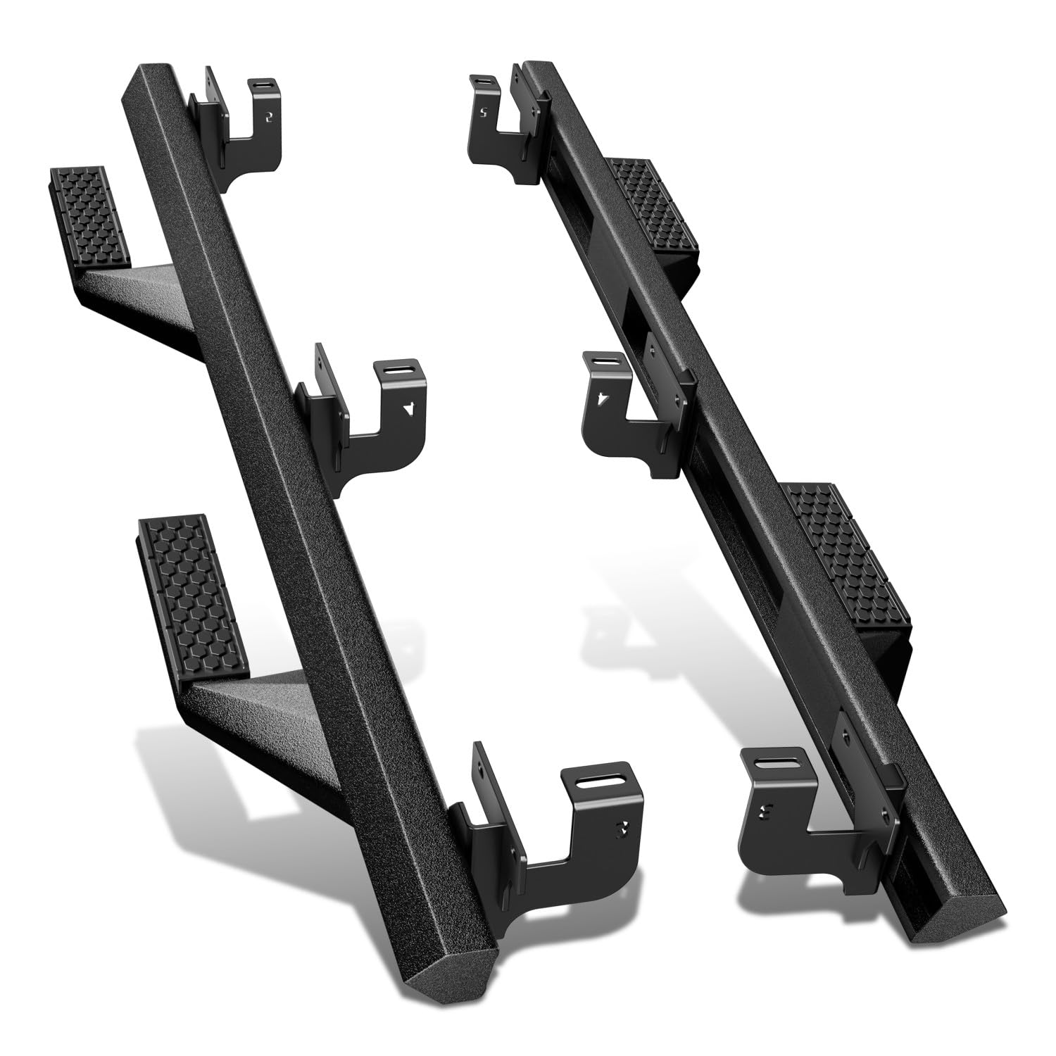 DNA MOTORING 6 Inches Running Boards Compatible with 18-24 Wrangler JL Unlimited 4-Door, Powder Coated Side Step Nerf Bars, STEPB-ZTL-8112