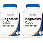 Nutricost Magnesium Oxide 750mg, 240 Capsules (2 Bottles)