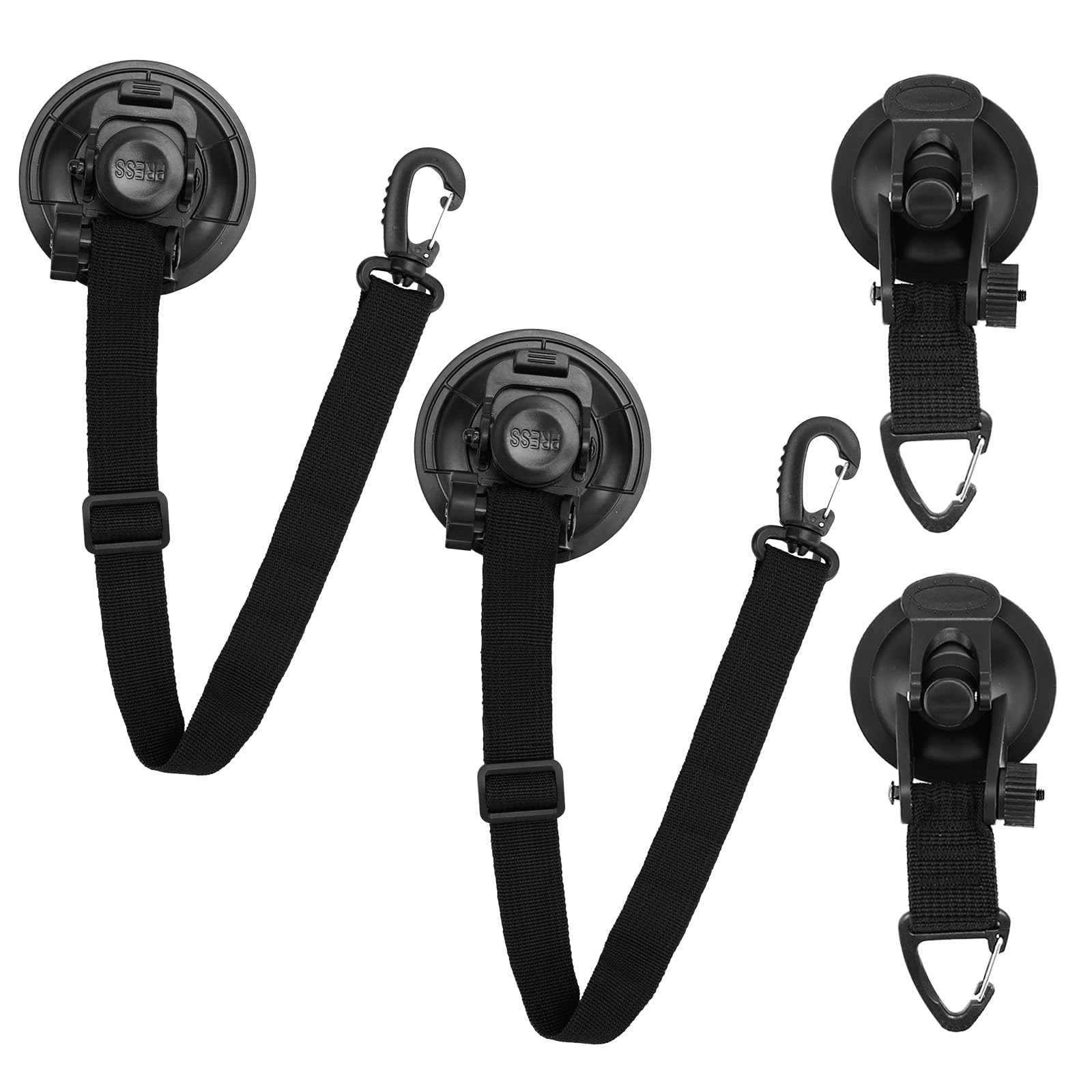 KOUHA Soporte de Puerta Ajustable para Autocaravana con Ganchos con Ventosa Gancho de Seguridad para Puerta de Autocaravana Camping Ventosa Robusta para Autocaravana Caravana
