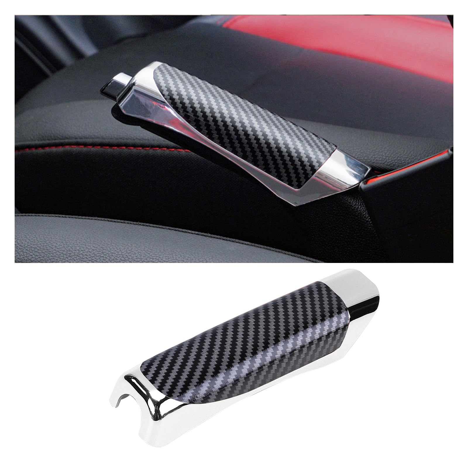 Augeny Car Handbrake Cover, ABS Parking Handbrake Decorative Cap with Comfortable Grip, Auto Handbrake Grip Cover, Universal Vehicle Interior Decor Accessories for Most Cars